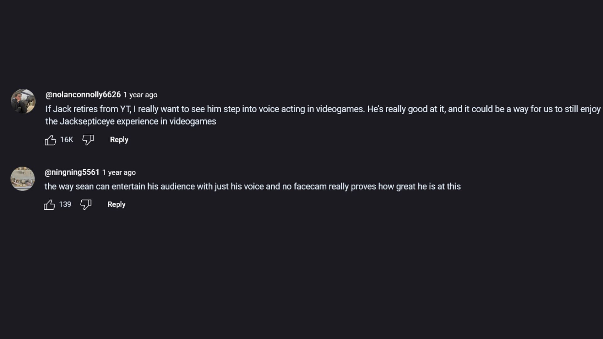 Fans praised Jacksepticeye's acting skills (Image via Jacksepticeye/YouTube)
